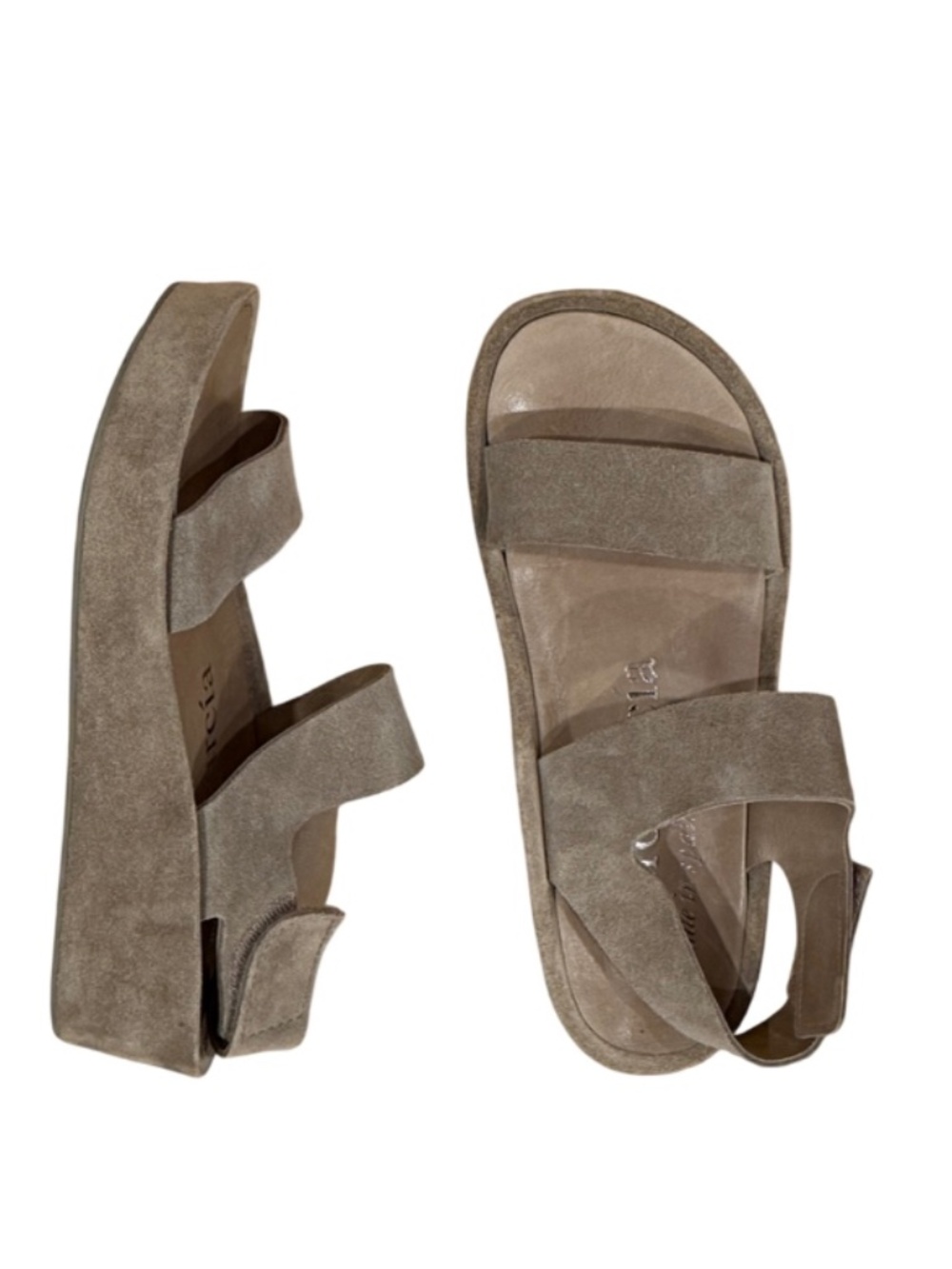 Pristine Pedro Garcia taupe tan platform sandals 7.5 $500+